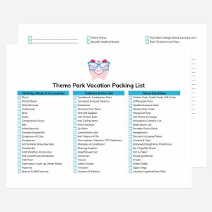 Theme Park Vacation Packing List